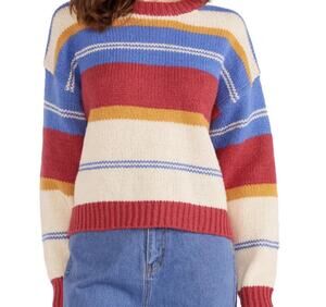 MINKPINK womens jumper sweater small bohemian heavy knit stripe western